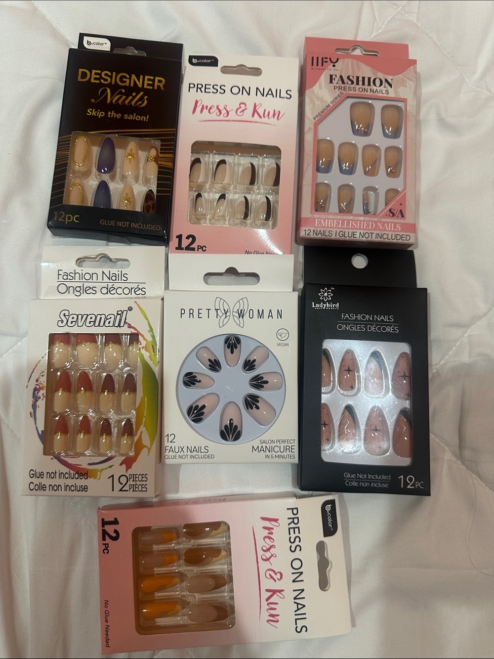 Set Assorted Nude & Pink Press-On Nails - Multi-Brand Pack - Picture 4 of 4
